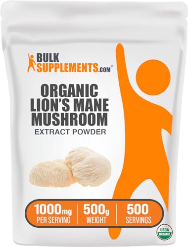 Mushroom Supplement | Organic Lion's Mane Extract Powder, 500g (1.1 lbs)