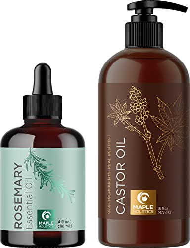 Hair Growth Oil | Pure Castor & Rosemary, Nourishing for Dry Damaged Hair