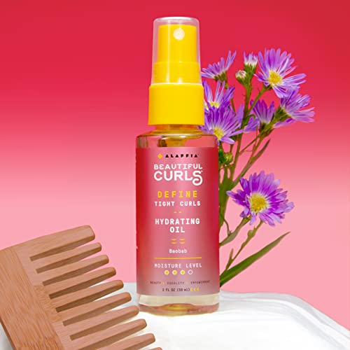 Hair Oil Spray | For Thick & Curly Hair, Argan Oil and Baobab, Replenish & Revitalize Dry, Damaged Hair, 2 Fl Oz