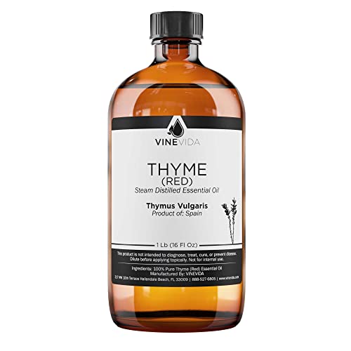 Essential Oil | Red Thyme, 16 fl oz, Undiluted, Bulk for Candlemaking and Soap Making