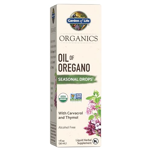 Oregano Oil | Seasonal Drops, 1 fl oz, Alcohol-Free, Organic, Non-GMO, Vegan