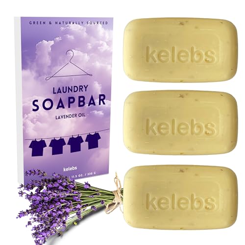 Laundry Soap Bar | Organic Lavender, 3 Pack for Sensitive Skin