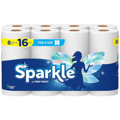 Paper Towels | 8 Double Rolls, Full and Half Sheets, Everyday Value