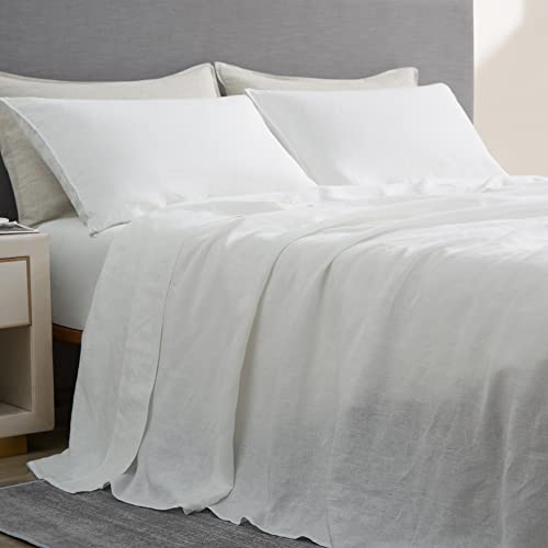 Flat Sheet | 100% French Natural Linen, Off White, Full Size