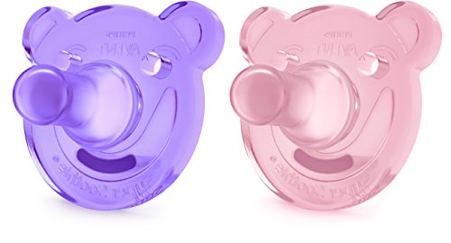 Baby Pacifier | 3-18 Months, 2 Pack, Pink/Purple