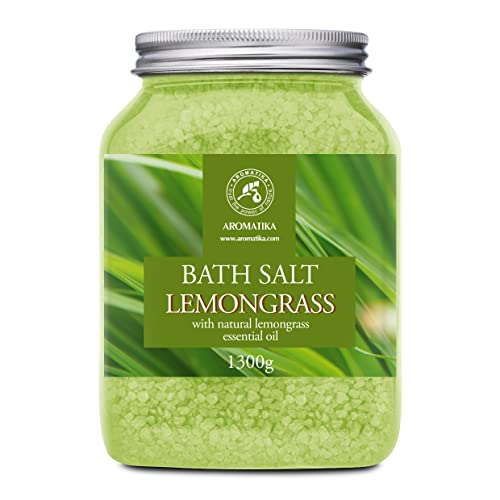 Bath Salts | Natural Essential Lemongrass Oil, 46 oz (1300g)