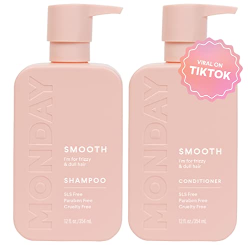 Shampoo & Conditioner Set | 12oz Each, 2 Pack, For Frizzy & Curly Hair