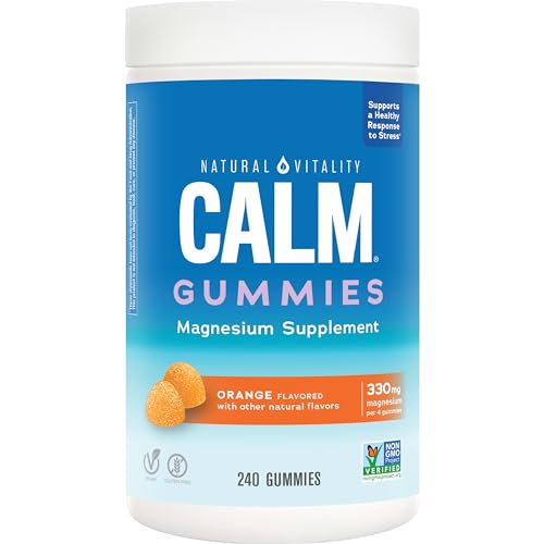 Magnesium Citrate Gummies | Stress Relief, Gluten Free, Vegan, 240 Count