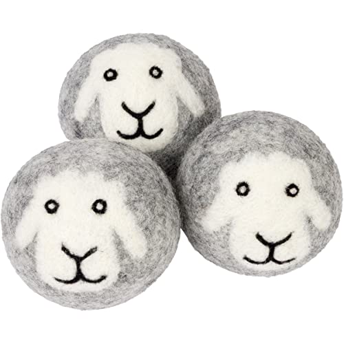 Wool Dryer Balls | 3-Pack | Natural Fabric Softener | Replaces Dryer Sheets