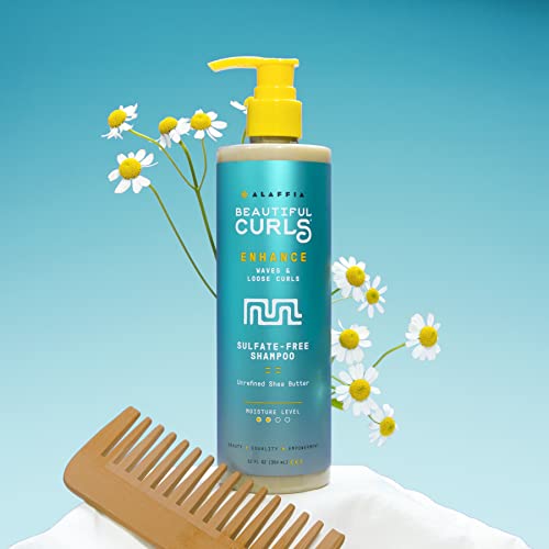 Curl Enhancing Shampoo | For Kinky Curly Hair, No Sulfates, With Shea Butter, Essential Oils, Chamomile, Yarrow, 12 Fl Oz