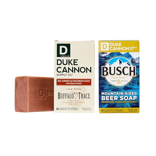 Bar Soap | 10 oz, 2 Pack, Busch Beer & Big American Bourbon Scent