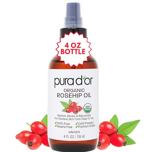 Hair Relaxer | 4 Oz Organic Rosehip Seed Oil, 100% Pure, Cold Pressed