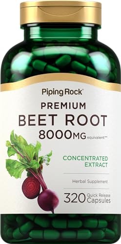 Beet Root Capsules | 8000mg, 320 Pills, Non-GMO, Gluten Free