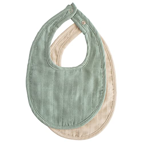 Baby Bib | Soft Cotton, Adjustable Fit, Pack of 2