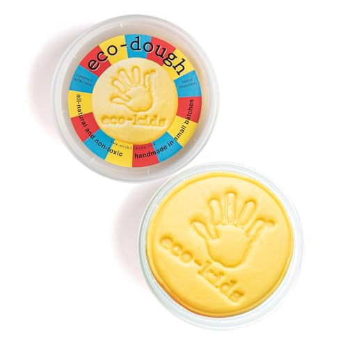 Eco-Kids Reusable Eco-Dough (Set of 3) – Red, Yellow, & Blue Plant Based & Food Grade Colors – Smooth, Pliable Modeling Compound for Arts & Crafts Play - Safe & Non-Toxic– Made in The USA - Ages 6+