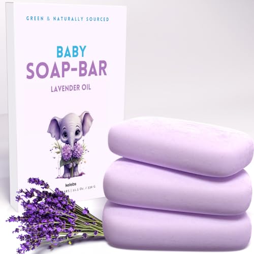 Baby Soap Bar | Lavender Oil & Oatmeal, 3 Pack