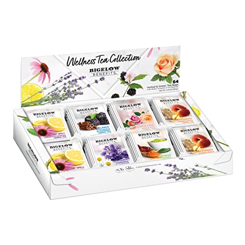 Wellness Tea Collection | Variety Gift Box, 64 Tea Bags