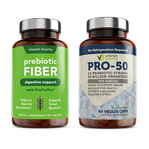 Probiotic Supplement | 13 Strains, Digestive Support, Prebiotic Fiber