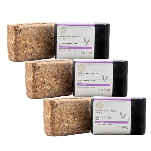 African Black Soap | Lavender Scent, 3 Pack