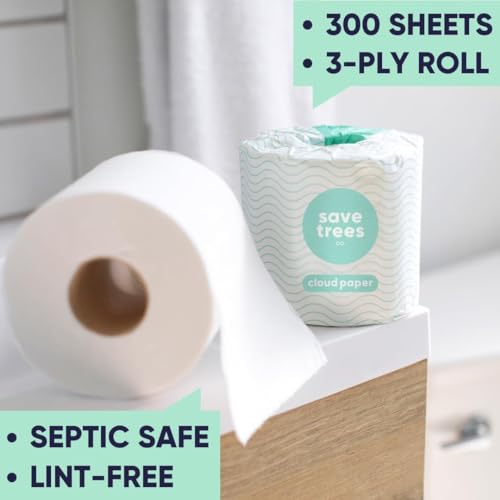 Toilet Paper | 24 Rolls, 3-Ply, Septic Safe, Organic