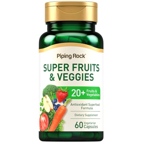 Fruits and Veggies Supplement | 60 Capsules, Vegetarian Formula, Non-GMO, Gluten Free