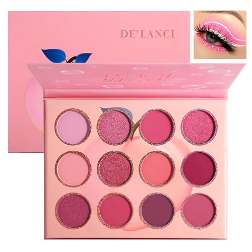 Eyeshadow Palette | 12 Colors, Peach Matte & Shimmer, Highly Pigmented, Waterproof