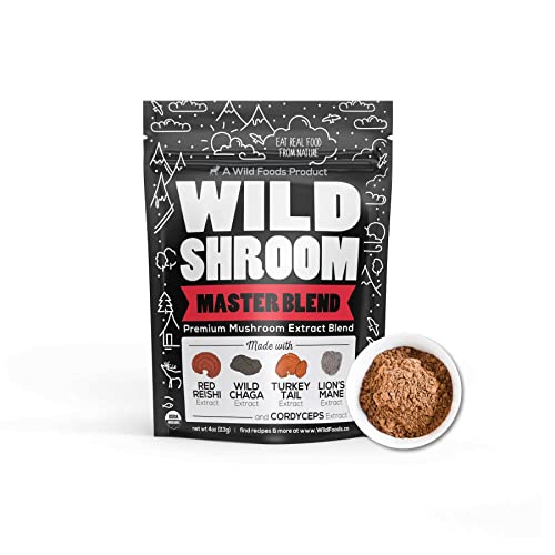 Mushroom Supplement | Supercharged Blend of Reishi, Chaga, Cordyceps, Turkey Tail, Lion’s Mane, 4 oz