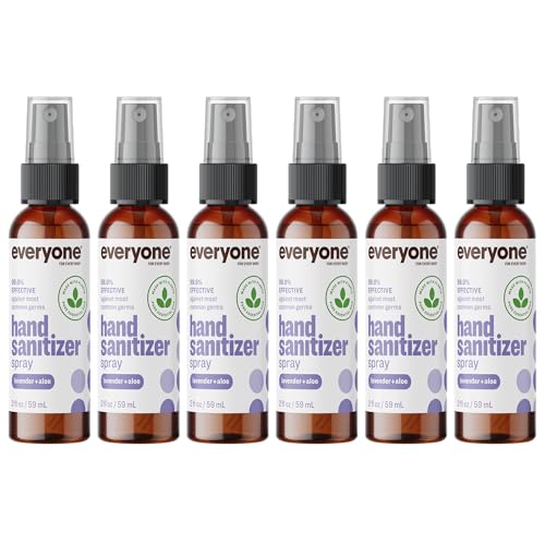 Hand Sanitizer Spray | 2 Fl Oz, Pack of 6, Lavender and Aloe, 99% Effective Against Germs