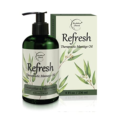 Massage Oil | Eucalyptus & Peppermint, 8 oz, All Natural