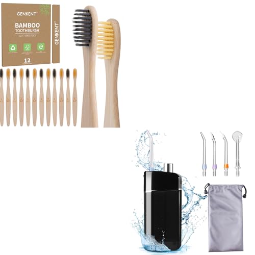 Toothbrush Set | 12 Count Bamboo, Eco-Friendly