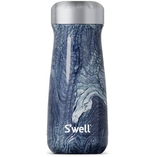 Insulated Stainless Steel Traveler | 16 oz, Azurite Marble, Keeps Drinks Cold for 24 Hours