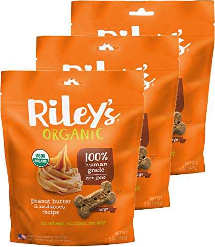 Dog Treats | Peanut Butter & Molasses, 3 Pack, 5 oz, Orange