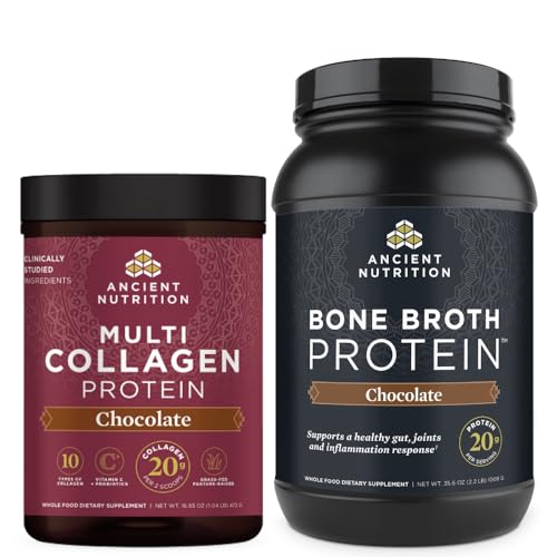 Protein Powder | Multi Collagen, Bone Broth, Chocolate Flavor, 40 Servings