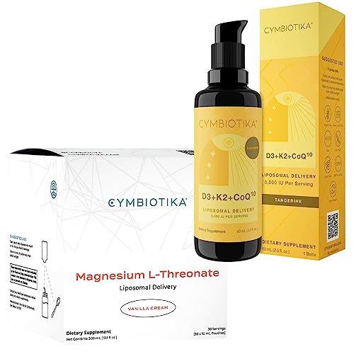 Dietary Supplement | Liposomal Magnesium L-Threonate, Vitamin D3 & K2, Vegan, Keto