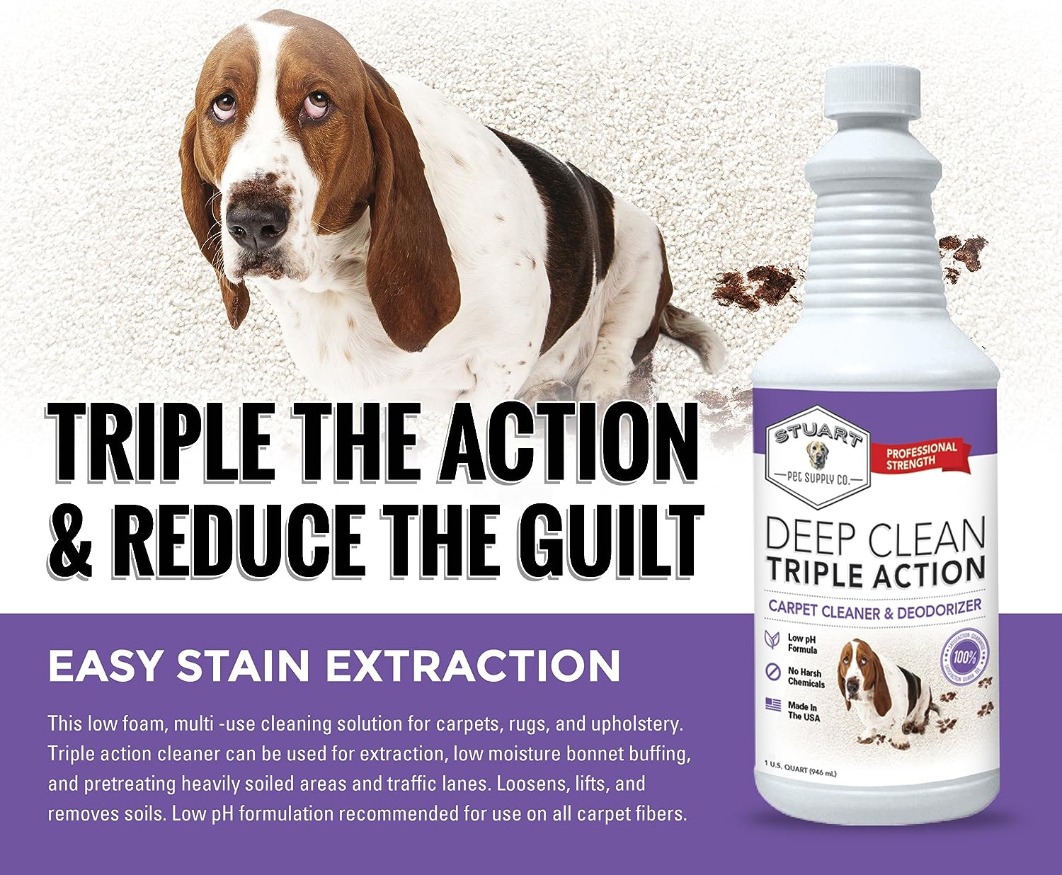 Carpet Cleaner Solution | Deodorizer, Stain Remover