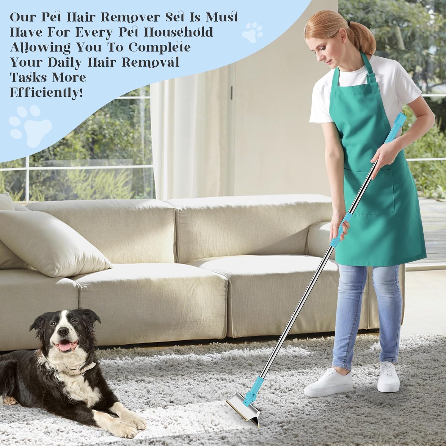 Pet Hair Scraper | Ergonomic Design, Easy to Clean