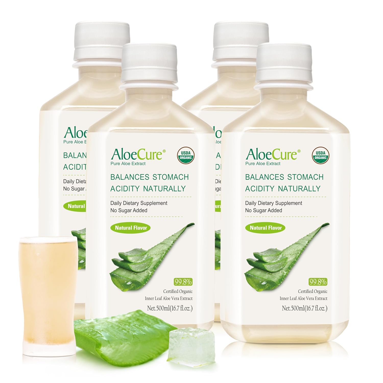 Aloe Vera Juice | USDA Organic, Supports Digestion & Immune System, 6x500ml