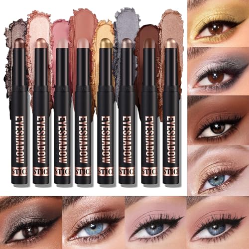 Eyeshadow Sticks Set | 8 Colors, Matte & Waterproof, Long Lasting