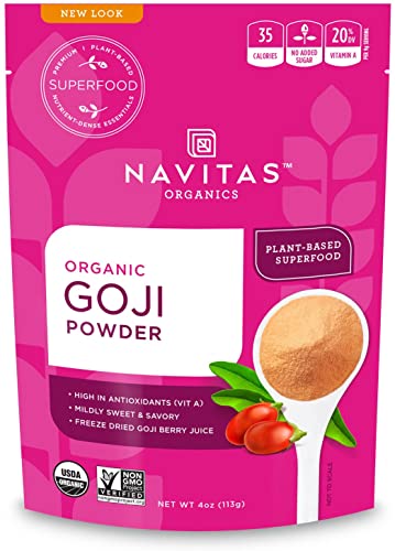 Goji Powder | Organic, Non-GMO, 4oz Bag, 12 Servings