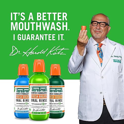 Mouthwash | Mild Mint Flavor, Alcohol-Free, 16 fl oz (2-Pack)