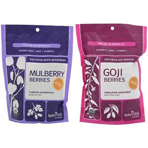 Dried Fruit | Goji and Mulberry Berries, 8 oz Pack