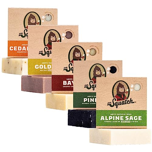 Bar Soap | 5 Bar Variety Pack, Aloe, Cedar Citrus, Gold Moss, Pine Tar, Alpine Sage