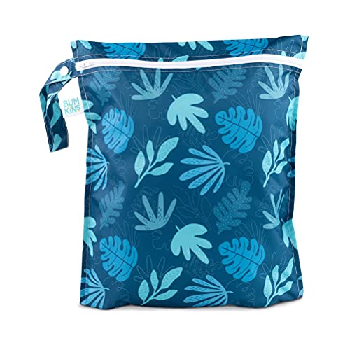 Wet Bag | Waterproof, Washable, Reusable, 12x14 inches, Blue Tropic