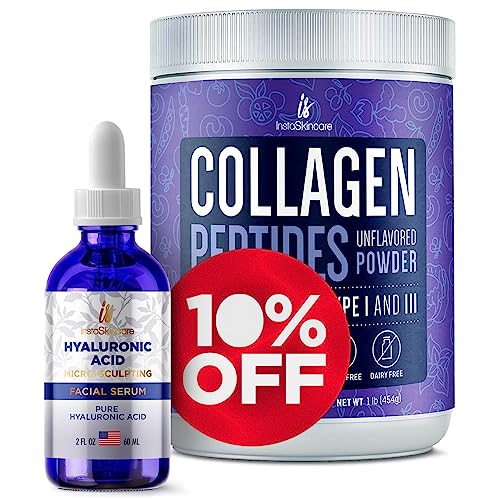 Hyaluronic Acid Serum | 2 oz, Hydrating Formula  
Collagen Peptides Powder | 1 lb, Supports Skin Health