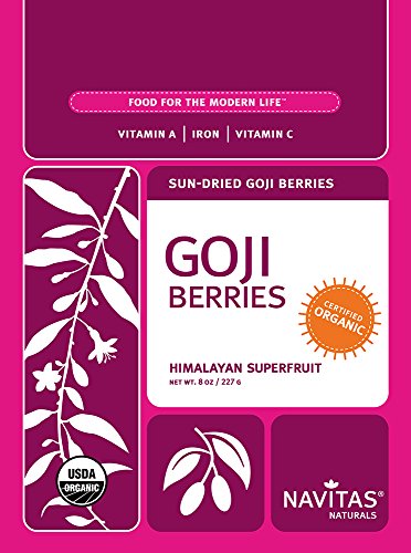 Dried Fruit | Organic Goji Berries, 8-Ounce Pouch, Pack of 2