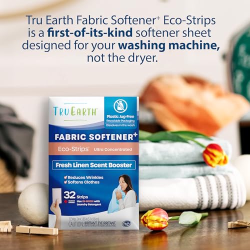 Fabric Softener Strips | Fresh Linen Scent, 32 Count, Up to 64 Loads