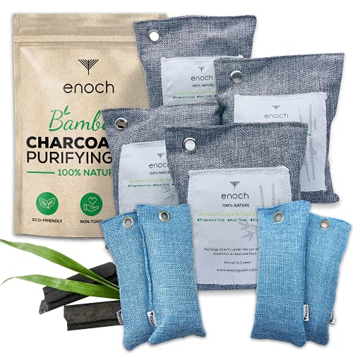 Air Purifying Bags | Activated Charcoal, 8 Pack (4x200g + 4x50g)