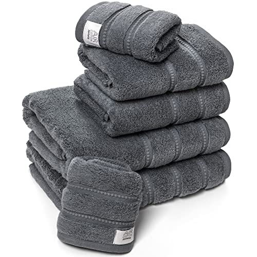 Bath Towel Set | 100% Soft Cotton, Extra Absorbent, Set of 6