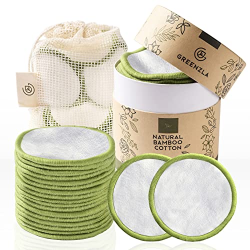 Makeup Remover Pads | 20 Pack, Eco-Friendly, Washable Laundry Bag Included