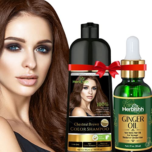 Hair Care Bundle | Color Shampoo 500ml, Ginger Oil 30ml, Strengthens All Hair Types